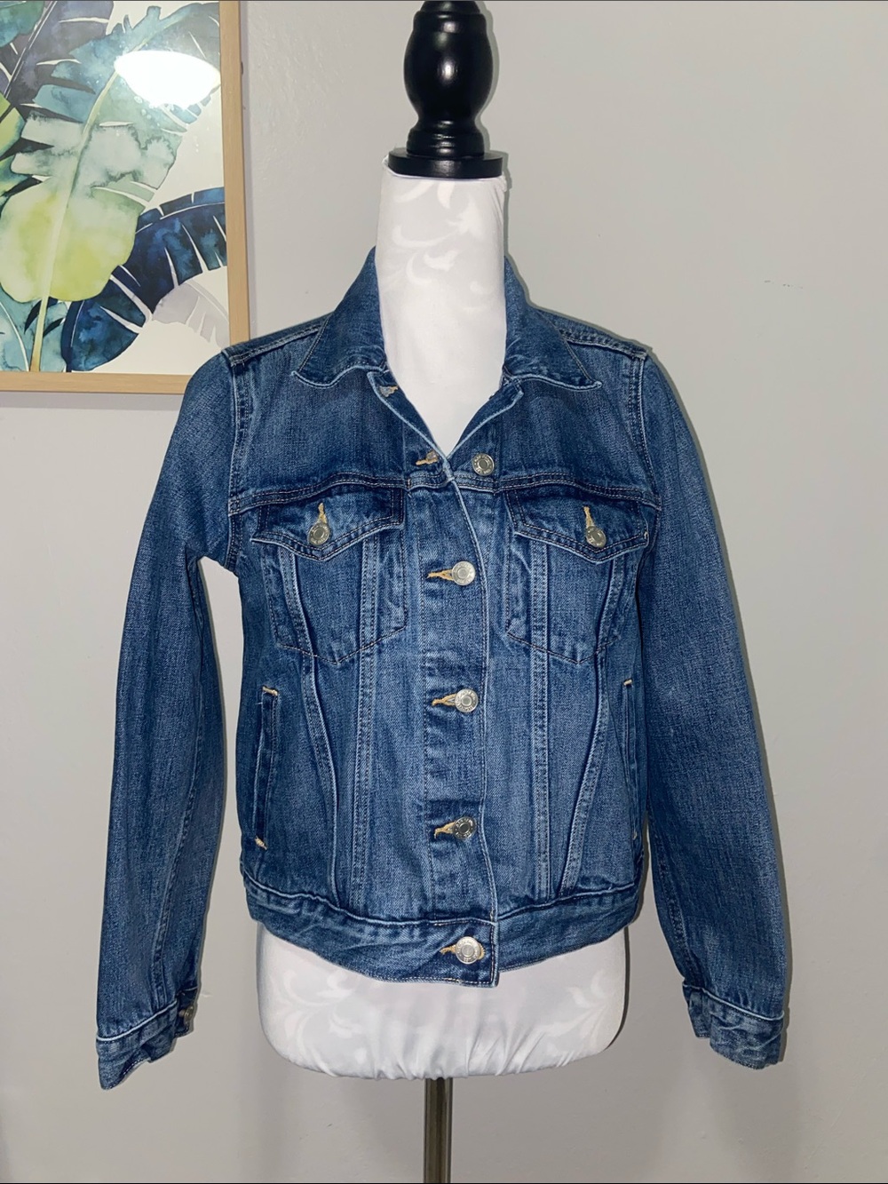 GAP crop length denim jacket NWOT